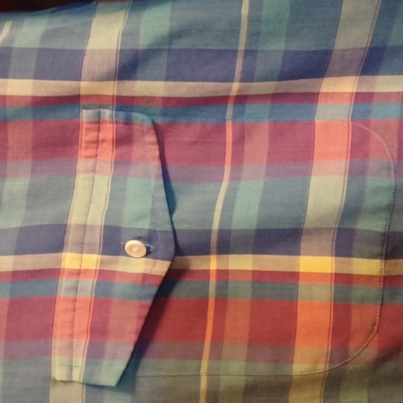 JOS. A. BANK SPORTSWEAR, MENS PLAID, SHIRT, SIZE LARGE, 16- 16 1/2. - Picture 2 of 6